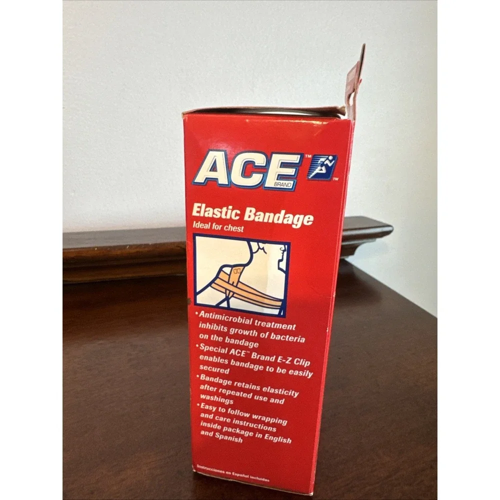 ACE Elastic Bandage with Clips: 6 in. width (Beige) 5.3' Customized Compression